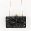 Twist Knot Hardcase Clutch: Silver