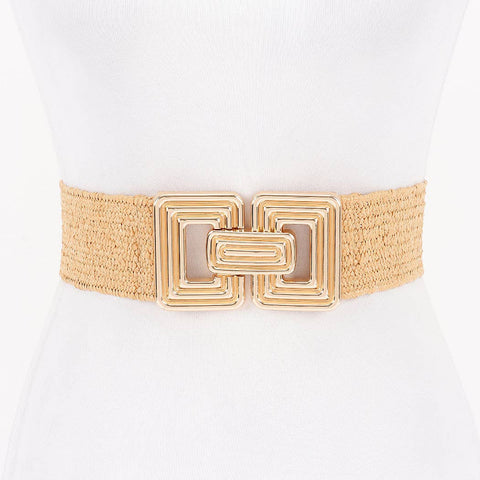 Retro Heart Stretch Belt: Rainbow
