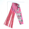 Fringe Twilly Scarf Hot Pink