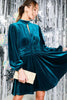 The Real Teal Luxe Velvet Dress