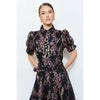 Golden Lurex Floral Jeweled Maxi Dress