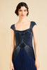 Marchesa Midnight Blue Beaded Dress