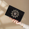 Black Velvet Embellished Evening Bag