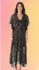 Gauzy & Golden Kimono Maxi Dress