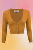 Bronze Cropped Cardigan