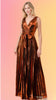 Bronze Statue Metallic Maxi Dress