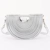 Metallic Faux Leather Noodle Bag: SL