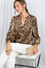 Silky Leopard Print Blouse