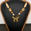 Wooden Beads Butterfly Necklace