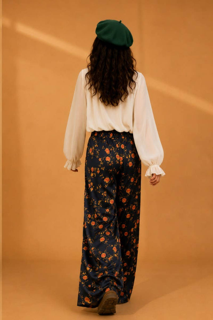 Pumpkin Blossom Wide Leg Pants
