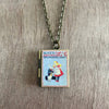 Book Locket Necklace - Alice In Wonderland - Grey: Bronze