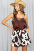 Chocolate Lace Trim Satin Camisole