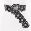 Heart Shaped Western Belt: Black