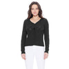 Lace Pattern Scalloped Cardigan :Black