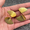Twisted Scalloped Gold Plated Earrings
