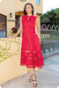 Spanish Scallop Edge Satin Midi Dress