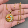 18K Dried Flower Charm Necklace