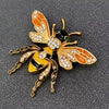 Rhinestone Enamel Bee Brooch