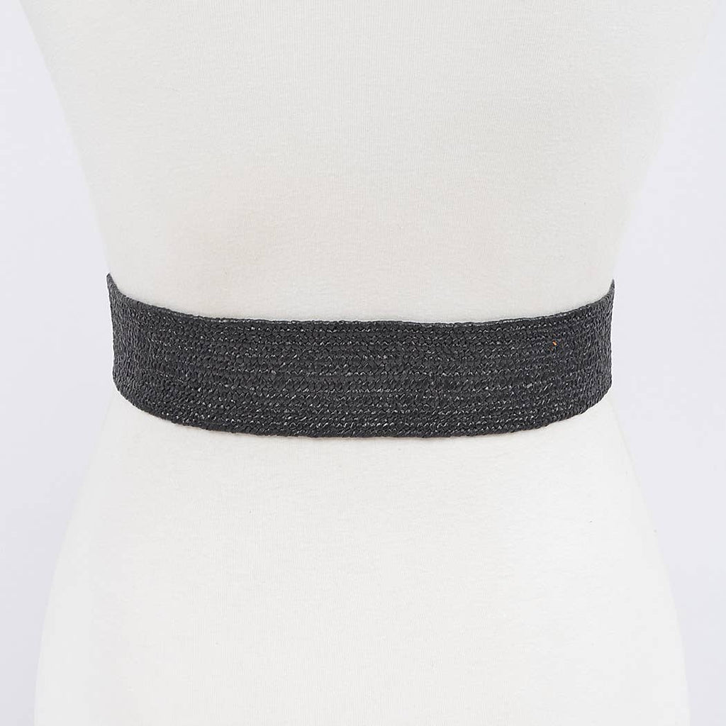 Bamboo Buckle Stretch Straw Belt: Extra Long
