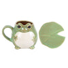 Frog Ceramic Mug and Lily Pad Saucer