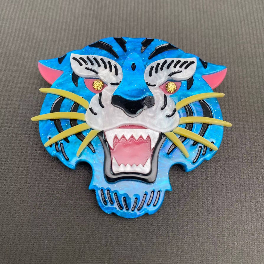 Acrylic Tiger Brooch