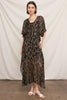 Gauzy & Golden Kimono Maxi Dress