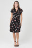 Wild Roses Tie Front Dress