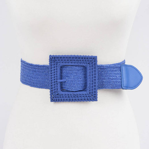 Floral Adjustable Skinny Belt : Black