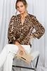 Silky Leopard Print Blouse