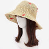 Faux Straw Cherry Sun Hat