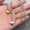 18K Plated Heart Charm  Necklace