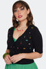 Rainbow Embroidered Cherries Cardigan