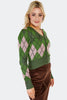 Argyle Awhile Cardigan