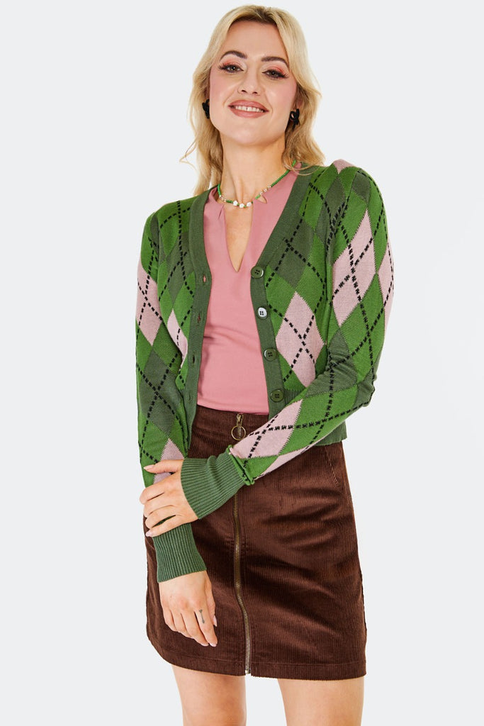 Argyle Awhile Cardigan