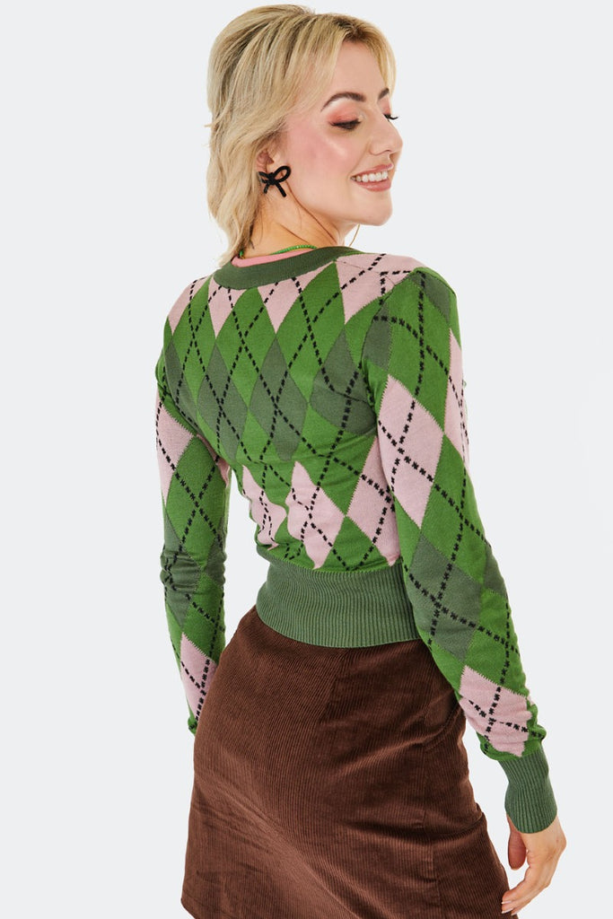 Argyle Awhile Cardigan
