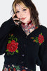 Oversized Rose Embroidered Cardi
