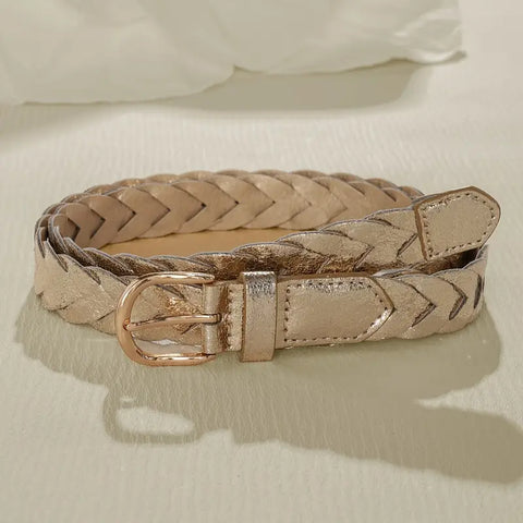 Double Heart Elastic Belt: Blue