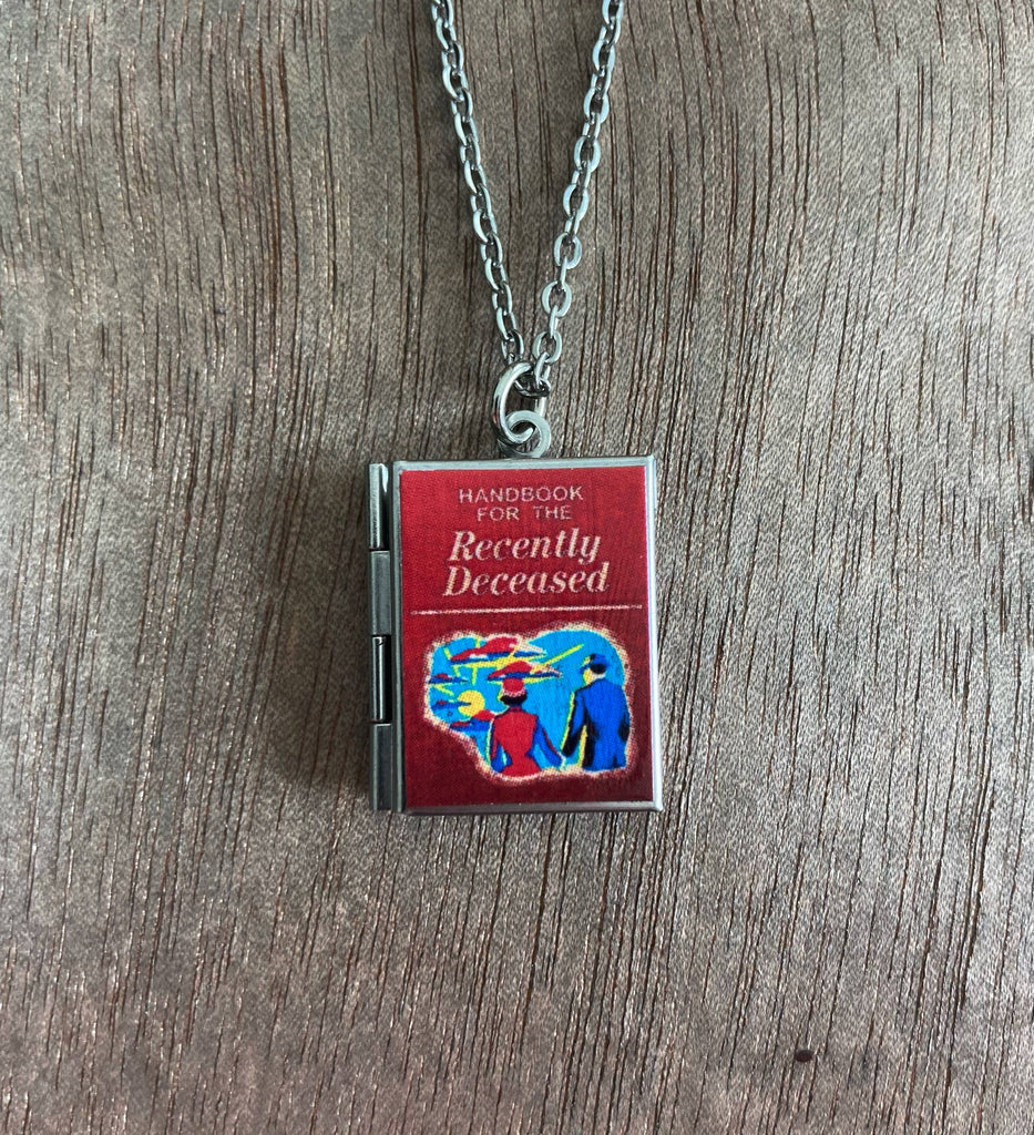 Book Locket Necklace - Beetlejuice - Handbook: Stainless Steel