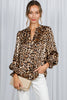 Silky Leopard Print Blouse