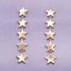 Gold Stars Linear Post Earrings
