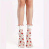 Sheer Delight Bobby Socks: Strawberry