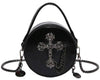 Black Gothic Cross Mini Crossbody Bag