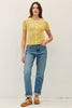 Cotton Crochet Short Sleeve Cardi: Butter
