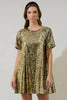 Gold Tease Trapeze Dress
