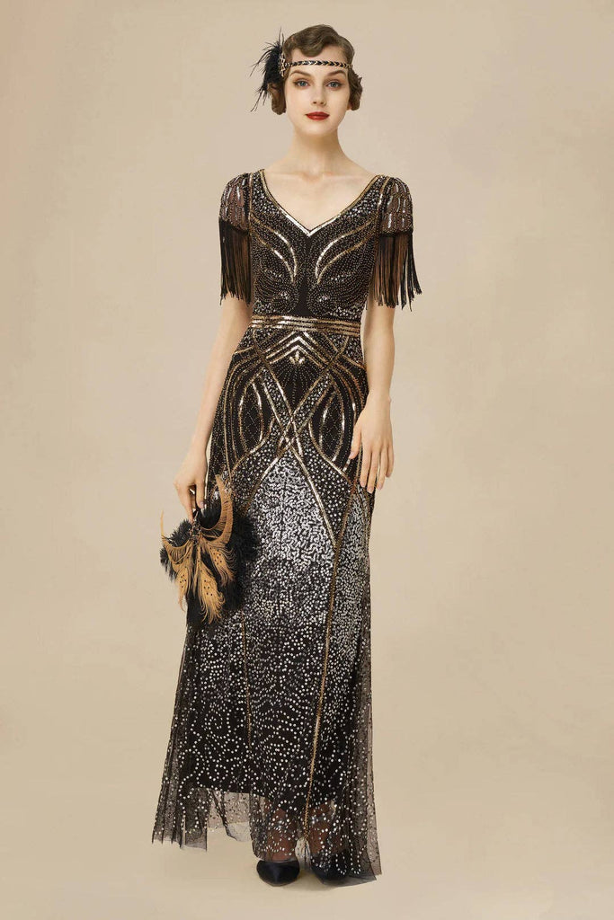 Mermaid Hem Beaded Maxi Dress