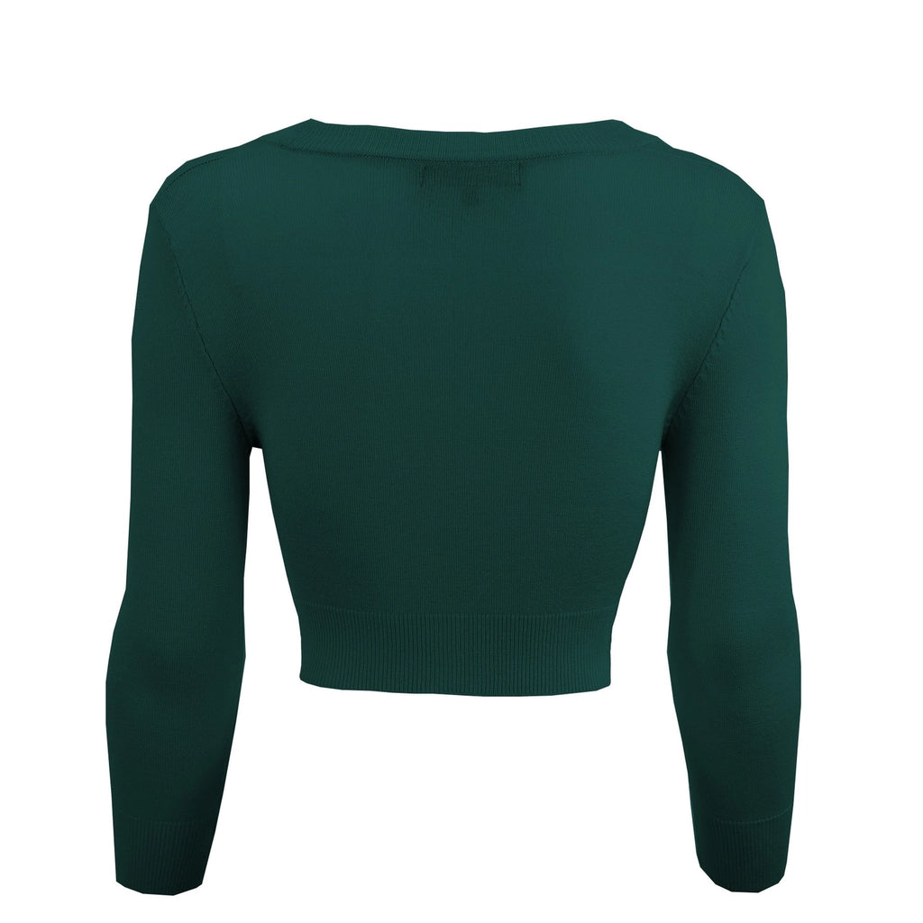 Peacock Cropped Cardigan