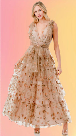 Retro Floral Cotton Dress