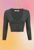 Charcoal Cropped Cardigan