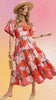 Coral Floral Garden Dress
