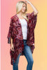 Cranberry Velvet Kimono